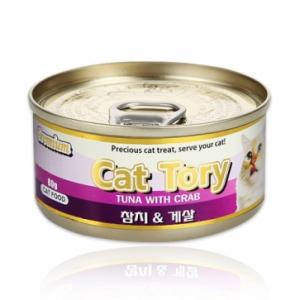 [캣토리] 프리미엄 캣캔/게살맛 (1박스/24개입)