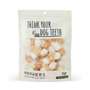 【매장】[Think your dog teeth] 띵독 치킨딩고우유껌(소/15p/240g)