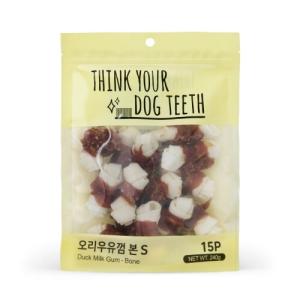 【매장】[Think your dog teeth] 띵독 오리딩고우유껌(소/15p/240g)