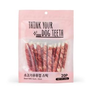 【매장】[Think your dog teeth] 소고기딩고 우유껌스틱 (20px5개 묶음)