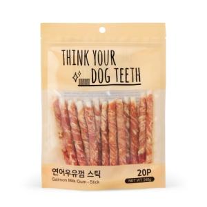 【매장】[Think your dog teeth] 연어딩고 우유껌스틱 (20px5개 묶음)