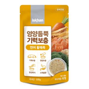 [이즈칸] 독 영양듬뿍 기력보충 (연어 황태죽/100g) [1박스/12개]