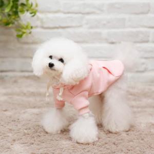 【매장】[펫디자인] 와펜후드티셔츠 (핑크)