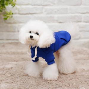 【매장】[펫디자인] 와펜후드티셔츠 (블루)