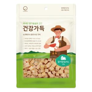 【매장】[건강가득] 강아지간식 닭가슴살&치즈 큐브 (300g)