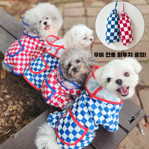 [패션독] 체커보드우비판초&올인원
