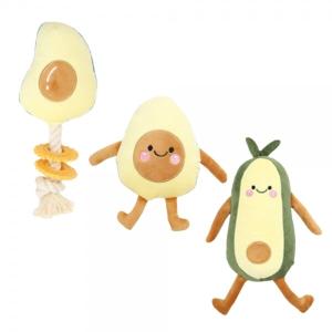 [바바펫] 아보카도 터그 로프 삑삑이 대형 장난감 3Type