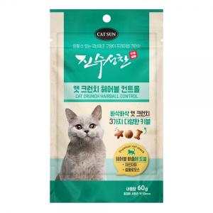 진수성찬 캣 크런치 헤어볼 컨트롤 60g