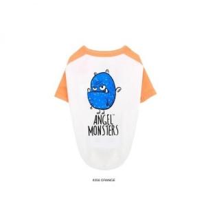 [퍼피엔젤] TS544 Monsters Raglan T-shirts (#358 오렌지)