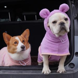 【매장】[매장] 도그웨그 뽀소미 샤워 가운 강아지 수건 고양이 목욕 타월 퀵 드라이