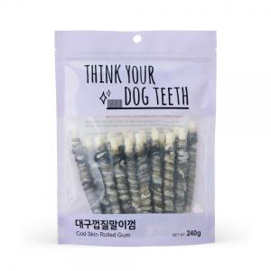 【매장】[Think your dog teeth] 띵독 대구껍질말이껌스틱(24p/240g)