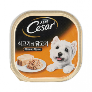 시저강아지 주식캔 100g 쇠고기와 닭고기