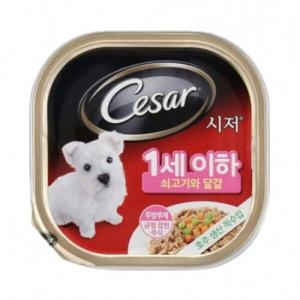 시저강아지 주식캔 100g 1세이하 쇠고기와 달걀
