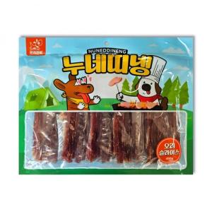 대용량 사사미 강아지 간식 누네띠넹 400g 오리 슬라이스
