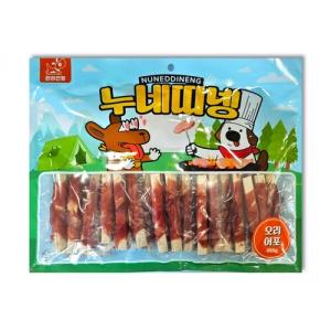 대용량 사사미 강아지 간식 누네띠넹 400g 오리 어포
