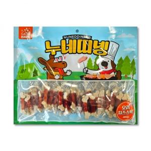 대용량 사사미 강아지 간식 누네띠넹 400g 오리 치즈 스틱