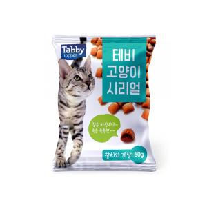 테비 고양이 시리얼 참치&게살 60g