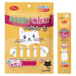 피어 에브리츄 참치&새우 15gx5개입 10봉 산양유함유 고양이 간식 츄르