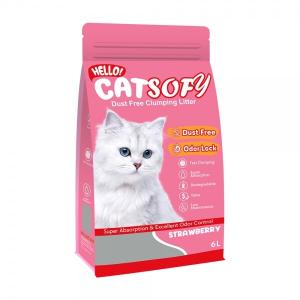헬로캣 소피 대나무 화이버 천연모래 6L 딸기향
