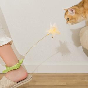 【매장】도그웨그 고양이 발목 깃털 낚시대 장난감 강아지풀 오뎅꼬치 롱 스틱