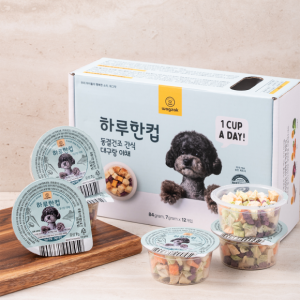 와그작 하루한컵 동결건조간식, 대구랑 야채 12개입 (7g x 12개 한박스)