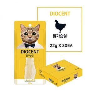디오센트 닭가슴살 22g X 30개 강아지 간식 고양이 건강식
