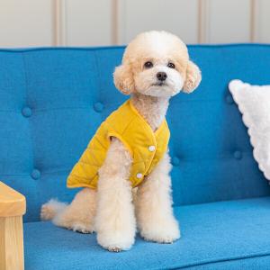 펫츠랜드 어스컬러누빔조끼 머스타드 S-2XL