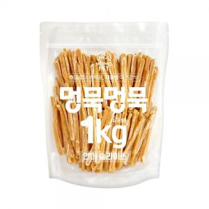 【매장】멍묵멍묵 마블링 대용량 간식(1kg/연어슬라이스)