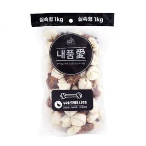 내품애 실속형1kg 우유껌 오리말이4.5인치