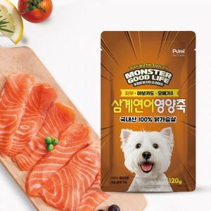 [푸르미] 몬스터 굿라이프 삼계연어 영양죽 120g 12개입