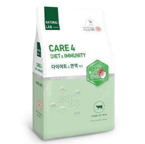 네츄럴랩 케어4 다이어트&면역 강아지사료 2kg