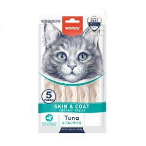 [5+1행사!] 완피 캣 크리미 퓨레 (참치&연어) 스킨앤코트 5p