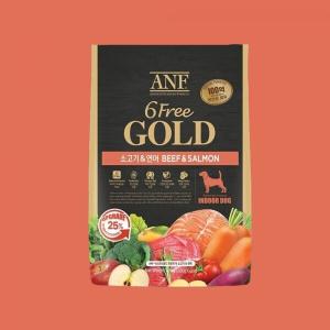 【매장】 ANF 6free GOLD 식스프리 골드 독 소고기+연어 3.6kg