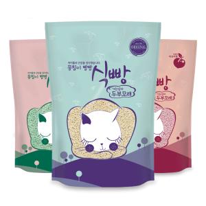식빵 가는입자 고양이 두부모래-녹차 2.8kg 6개입 [배송료별도상품]
