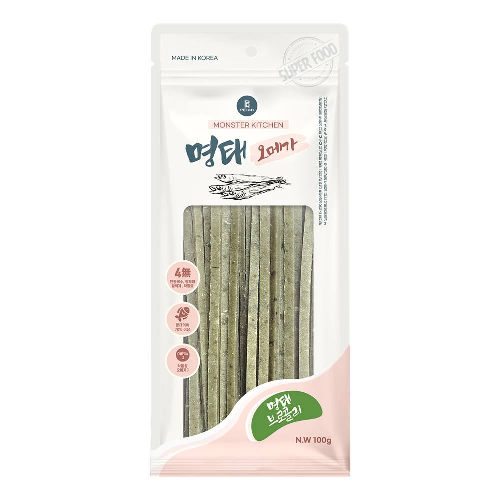 몬스터키친 명태오메가 브로콜리 100g-명태어육70%이상(5+1)