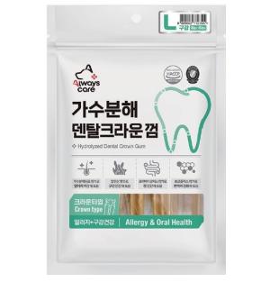 올웨이즈케어)가수분해 덴탈크라운껌 알러지&구강 L [5+1 행사]