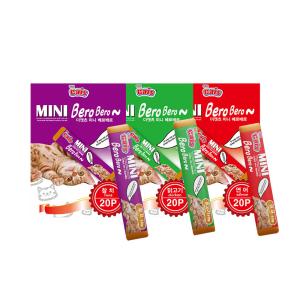 더캣츠 미니베로베로 20Px5개 참치/닭고기/연어 100P