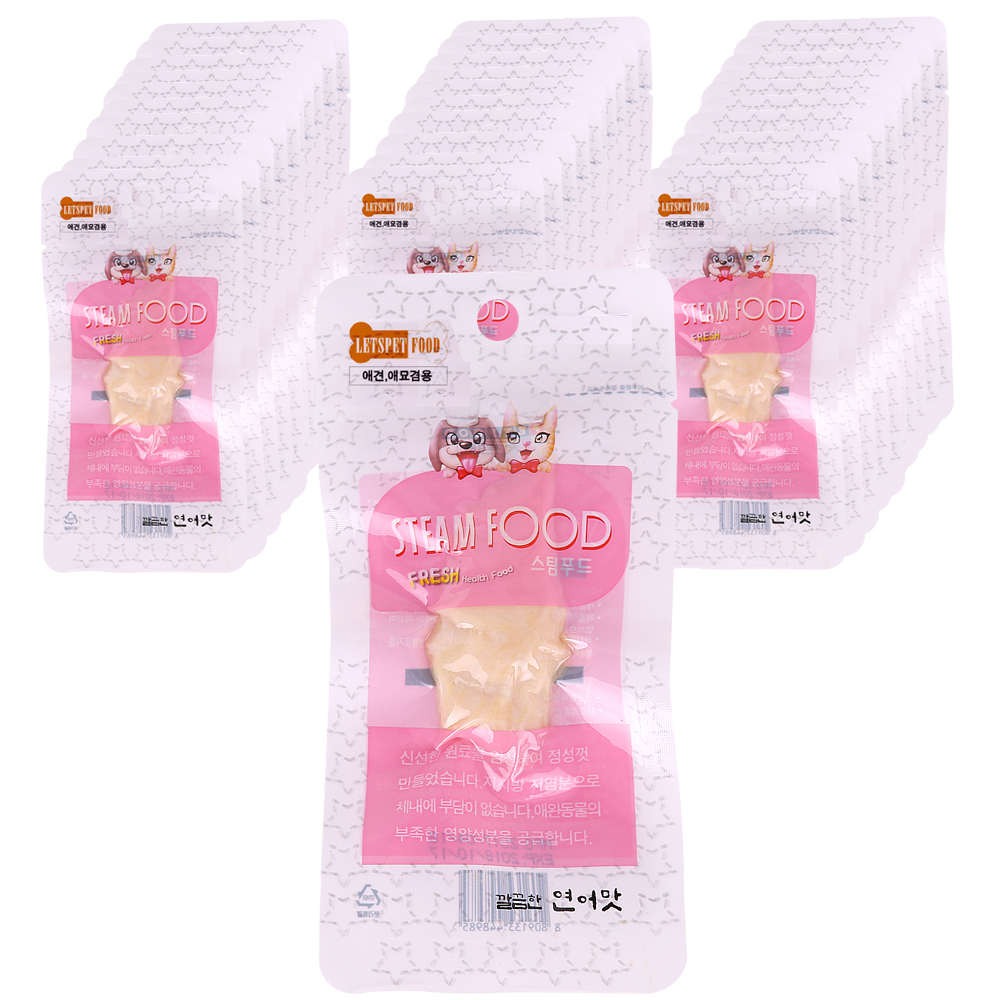 스팀푸드 닭가슴살 연어맛 20g x 30개입 (유통기한 2025.07.01)