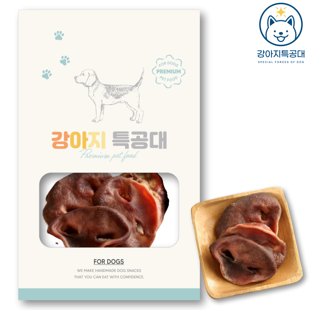 [강아지특공대] 쫄깃한 돼지코 간식 3p 50g