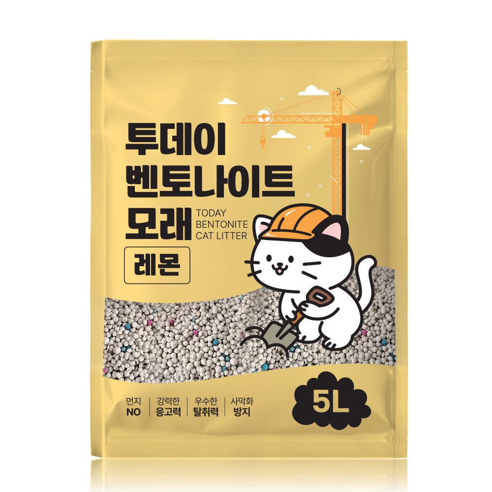 먼지없는 특A 투데이모래 레몬향 5L [ 4개/박스]