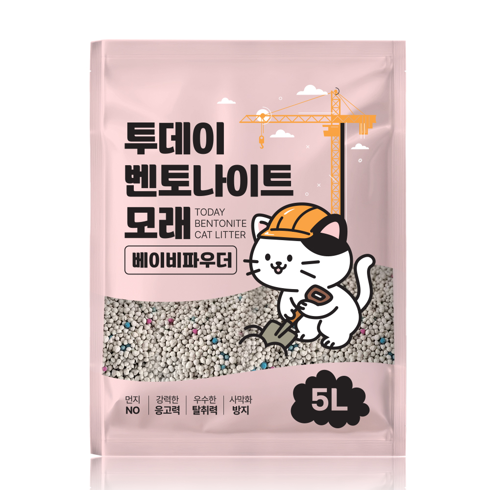 먼지없는 특A 투데이모래 베이비파우더향 5L [ 4개/박스]