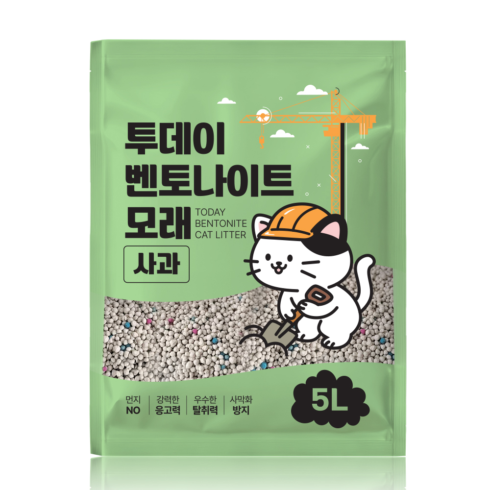 먼지없는 특A 투데이모래 사과향 5L [ 4개/박스]