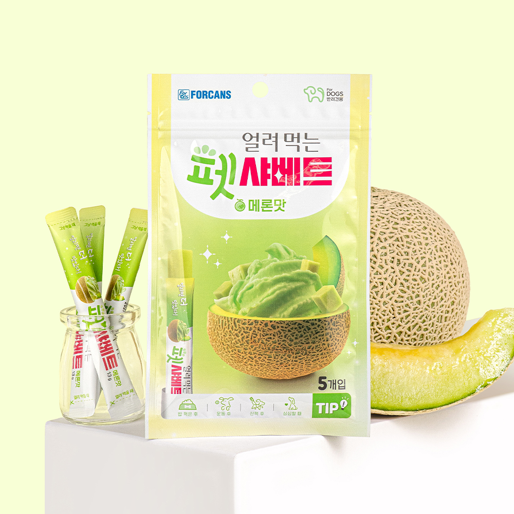 [포켄스] 얼려먹는 펫샤베트 메론맛65g(13g x5p)