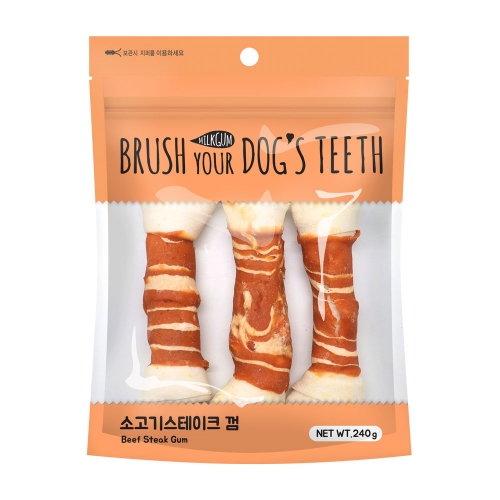 BrushYourDogsTeeth 소고기스테이크껌3p