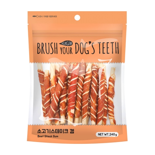 BrushYourDogsTeeth 소고기스테이크껌스틱20p