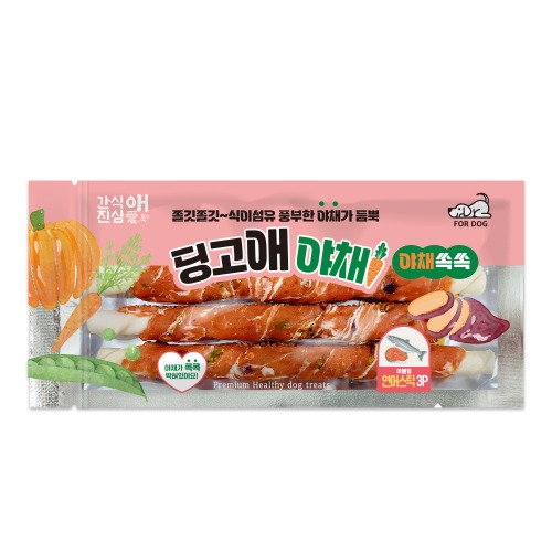 딩고애야채 마블링 연어스틱M 3P