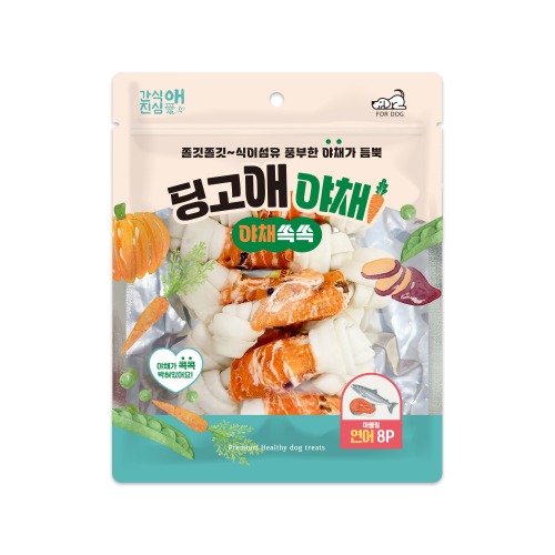 딩고애야채 마블링 딩고본 연어M(8P/4.5인치)(유통기한26년1월1일까지)
