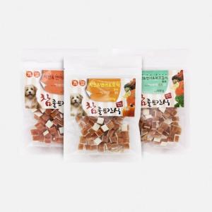 헬로도기 치킨연어야채 큐브 간식 100g 3종