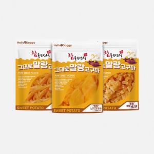 헬로도기 말랑고구마 간식 250g 3종