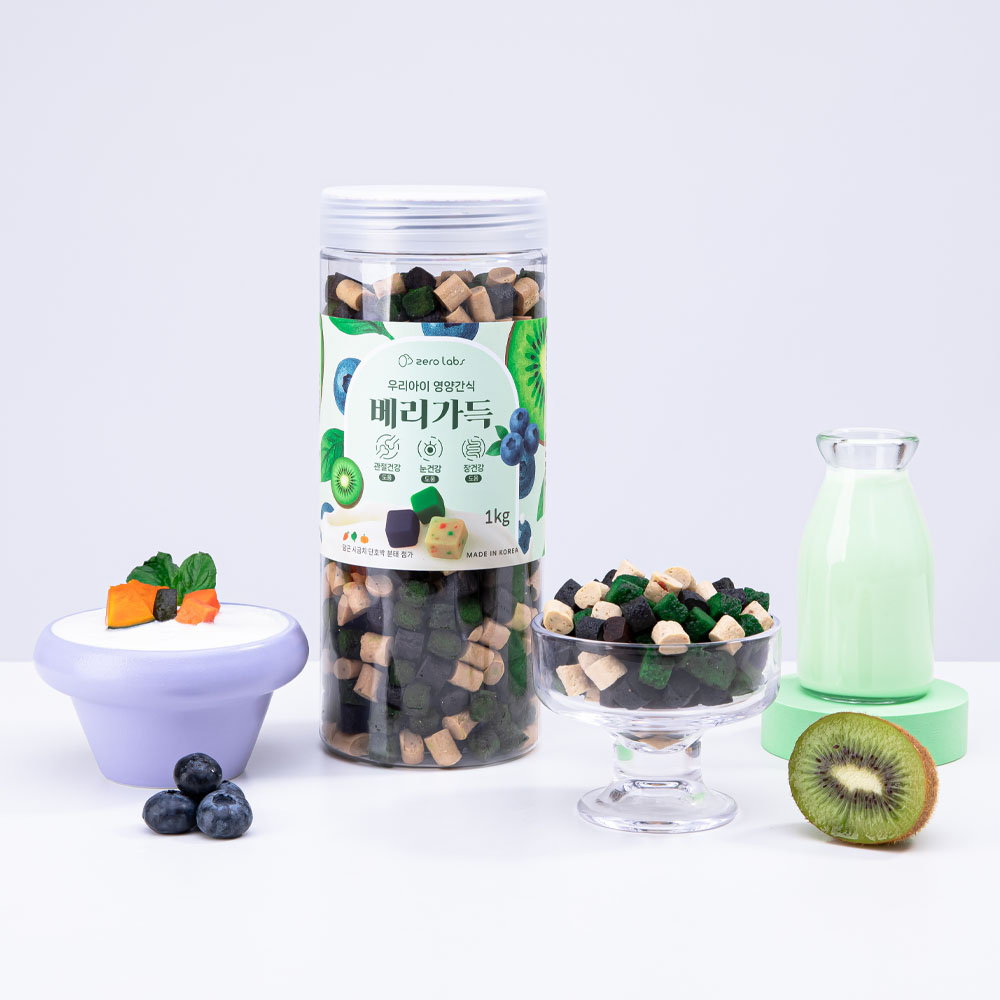 제로랩스 베리가득 키위+블루베리+요거트 1kg 국내산 져키